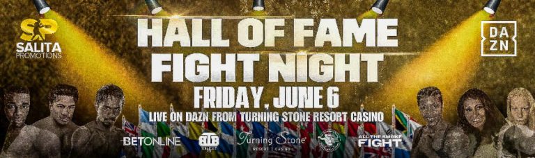 Salita Promotions In Association With All The Smoke Fight Present: Hall Of Fame Fight Night Fight Week News And Notes